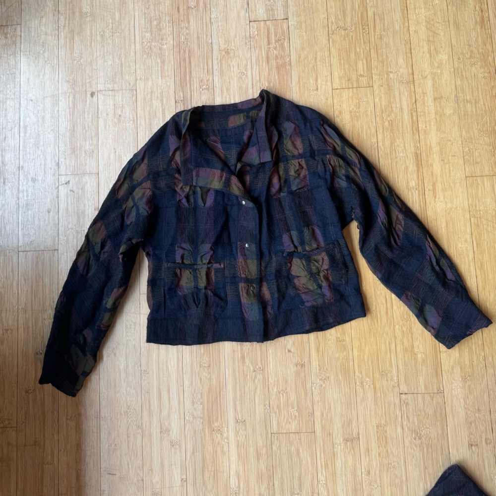 Babette SF Plaid Women's Jacket and Skirt Set XS - Picture 3 of 5
